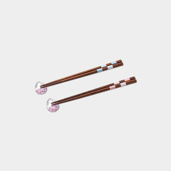 【箸/箸置きセット】sakura しずく | 津軽びいどろ | 北洋硝子 (アデリア)