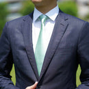 【ネクタイ】オパールグリーン 雅 33匁シルクサテン | 郡内織物 | 富士桜工房