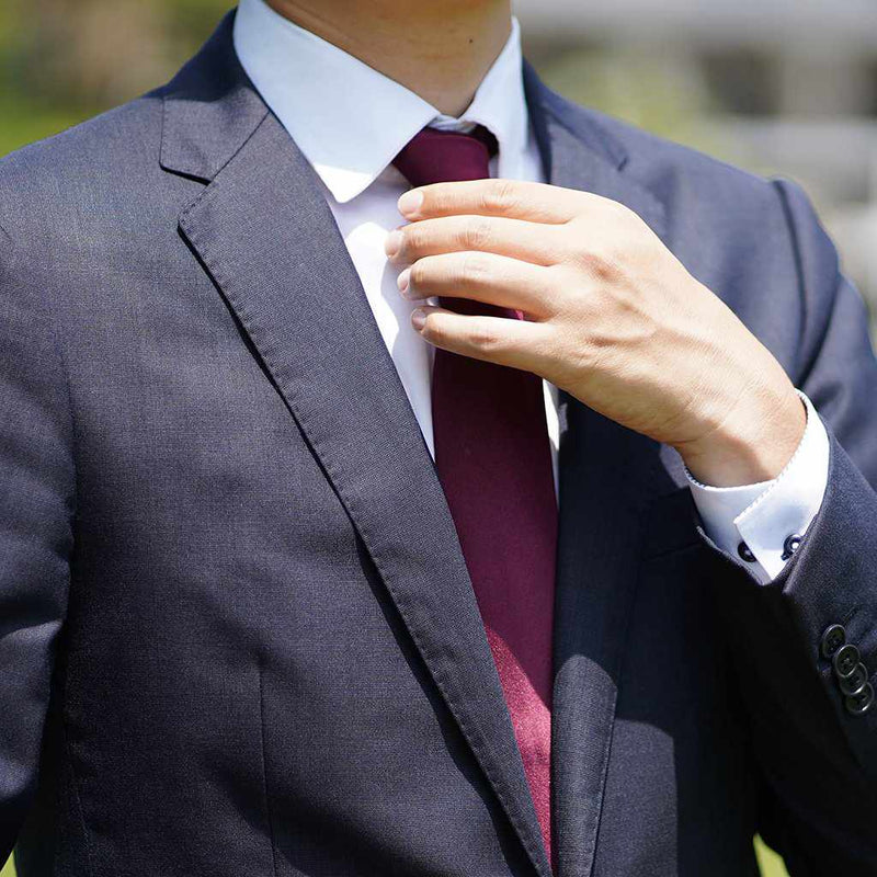 【ネクタイ】ワインレッド 雅 33匁シルクサテン | 郡内織物 | 富士桜工房
