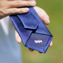 【ネクタイ】ネイビー 雅 33匁シルクサテン | 郡内織物 | 富士桜工房