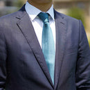 【ネクタイ】ライトグレイッシュグリーン 雅 33匁シルクサテン | 郡内織物 | 富士桜工房