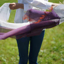 【ストール】KASANE 白躑躅 (シルバー×パープル) | 郡内織物 | 富士桜工房