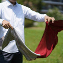 【ストール】やすらぎえりまき (レッド×サンドベージュ×ワイン×ブラウン) | 郡内織物 | 富士桜工房