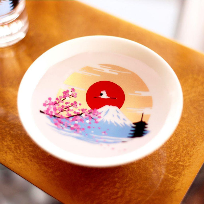 【平盃2点セット】冷感 桜富士山 | 美濃焼 | 丸モ高木陶器