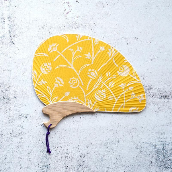 【うちわ】千鳥 あざみ 男女兼用 | 京からかみ |丸二