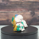 【置物】九谷焼コラボ Tanutanu 古九谷風 (ブルー) オス | 信楽焼