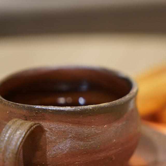 【コーヒーカップ】ソーサ－付 | 備前焼 | 恒枝直豆
