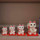 【招き猫】風水 (白) 無垢 リラックス | 江戸木目込み | 柿沼人形