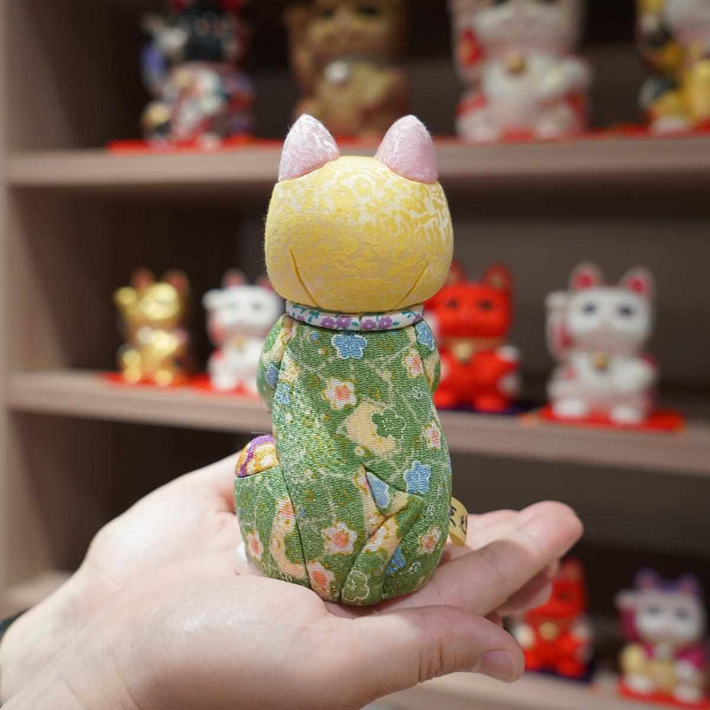 【招き猫】招き猫 星に願いを (ちりめん多色) | 江戸木目込み | 柿沼人形