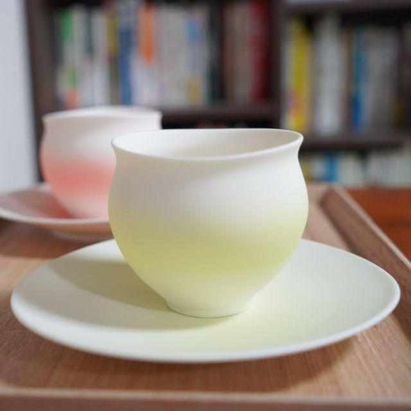 【陶芸家】藤岡光一 ゆきあかりセット-レモン