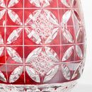 【グラス】ienomi 菊七宝 -kiku shippo- (赤)｜切子