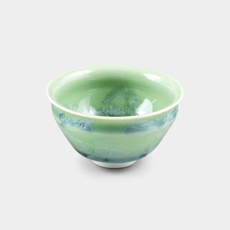 【ぐい吞】花結晶 (緑)  | 京焼-清水焼 | 陶葊