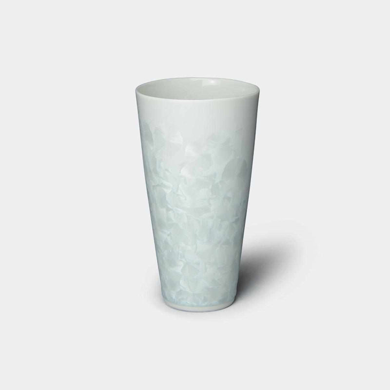 【ビールタンブラー】花結晶 (白) | 京焼-清水焼 | 陶葊