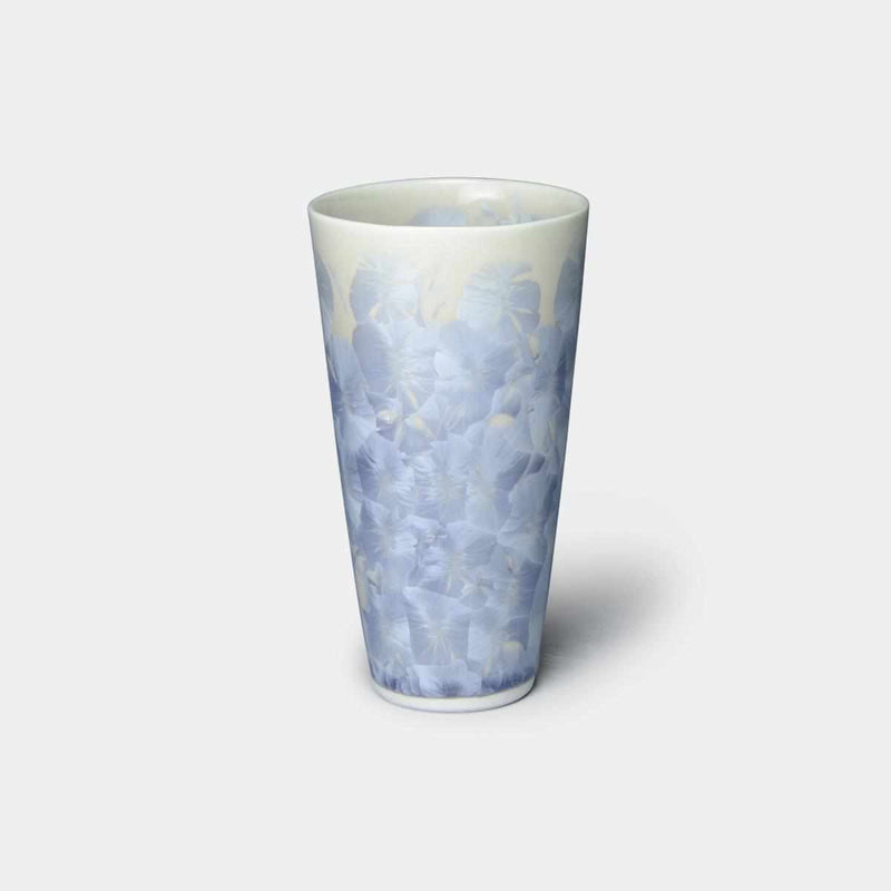 【ビールタンブラー】花結晶 (銀藤) | 京焼-清水焼 | 陶葊