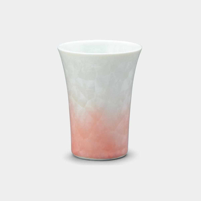 【フリーカップ】花結晶 (白地赤) | 京焼-清水焼 | 陶葊