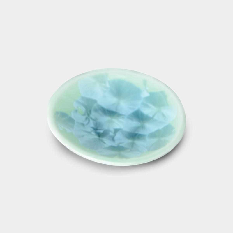 【三寸皿】花結晶 (緑) | 京焼-清水焼 | 陶葊