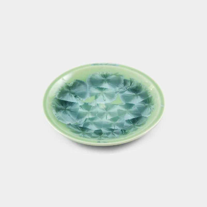 【銘々皿】花結晶 (緑) | 京焼-清水焼 | 陶葊