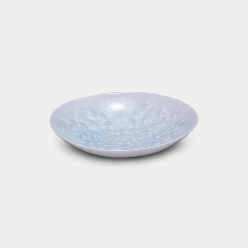 【楕円鉢】花結晶 (白) | 京焼-清水焼 | 陶葊