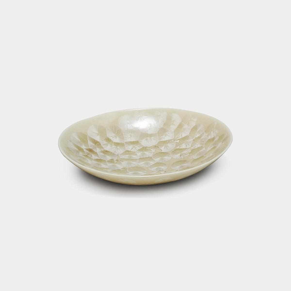 【楕円鉢】花結晶 (茶) | 京焼-清水焼 | 陶葊