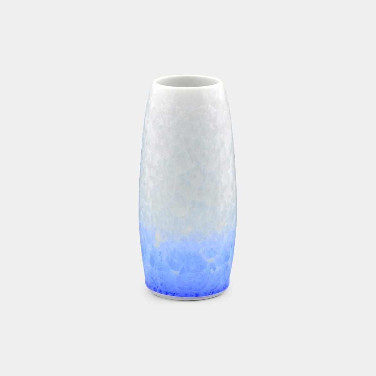 【花瓶】花結晶 (白地青) 花瓶 | 京焼-清水焼 | 