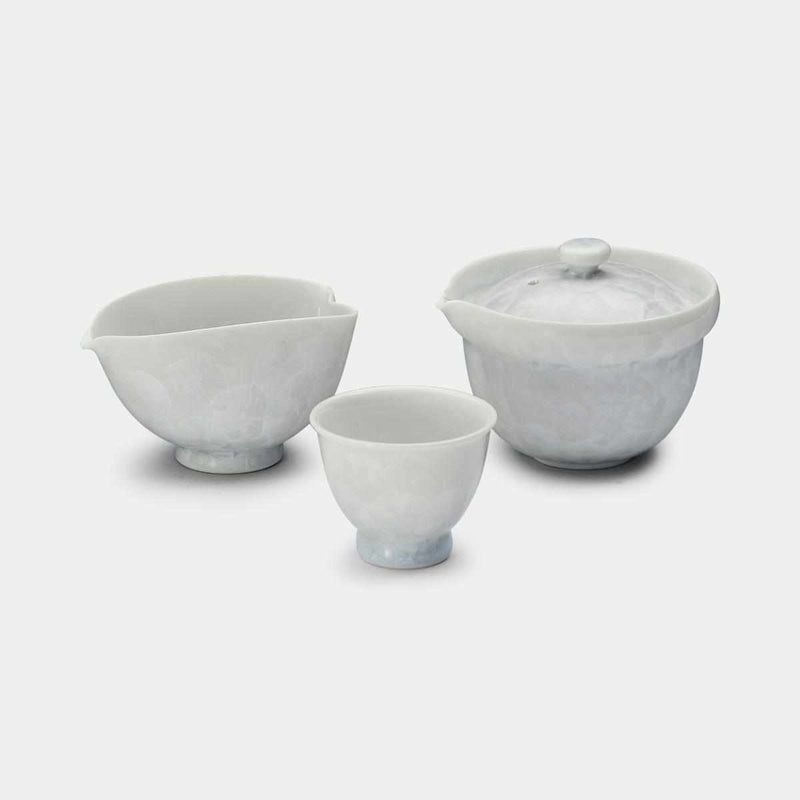 【茶器7点セット】花結晶 (白) 小茶器 | 京焼-清水焼 | 陶葊