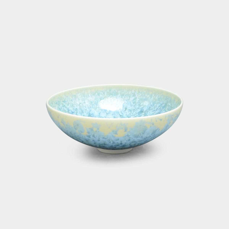 【平茶碗】花結晶 (縹) | 京焼-清水焼 | 陶葊