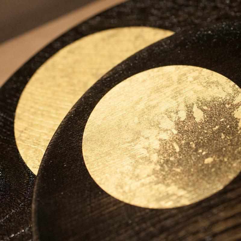 【ボウル】おぼろ月 8寸 (漆) | 金沢箔 | 箔一
