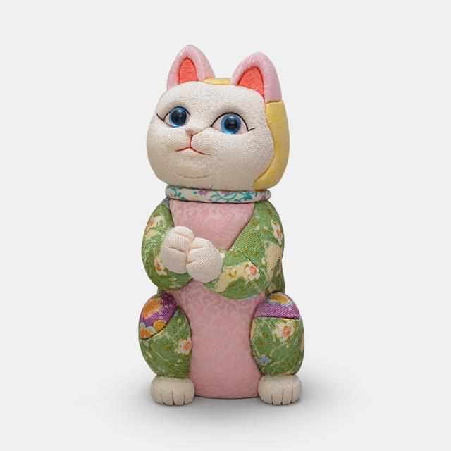 【招き猫】招き猫 星に願いを (ちりめん多色) | 江戸木目込み | 柿沼人形