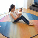 【い草-畳】イケヒコ い草ラグ デニムFジョイ 赤 (楕円：190×210cm)