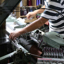 【ストール】やすらぎえりまき (ピンク×パープル×オレンジ×レッド) | 郡内織物 | 富士桜工房