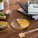 【夫婦箸/箸置きセット】クリア貫入 (金) | 金沢箔 | 箔一