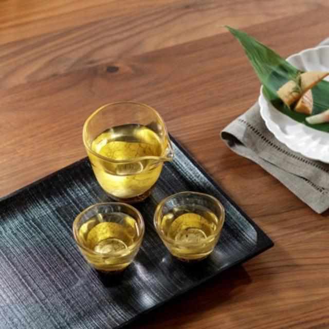 【酒器3点セット】貫入 片口&ぐい吞み | 金沢箔 | 箔一
