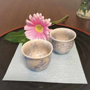 【酒器3点セット】花結晶 (銀藤) 徳利&ぐい吞 | 京焼-清水焼 | 陶葊