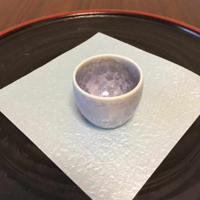 【ぐい吞】花結晶 (銀藤) 丸ぐい呑み | 京焼-清水焼 | 陶葊