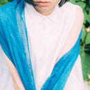 【ストール】天然インディゴ 手染め (3回染め) | 藍染 | インディゴ気仙沼