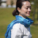 【ストール】天然インディゴ 手染め (絞り) | 藍染 | インディゴ気仙沼