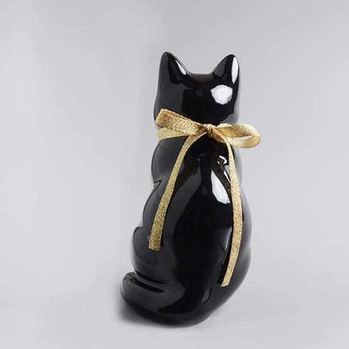 招き猫｜へそくりの招き猫 壱号 黒 (中) | 肥前吉田焼 | Kata Koto ｜BECOS