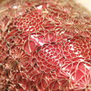 【帯留め】アゲハ赤透け | 有線本七宝