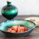 【お皿】菓子器 水(緑) | 無線銀貼七宝