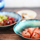 【お皿】菓子器 水(緑) | 無線銀貼七宝