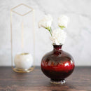 【一輪挿し】4.5玉形 陽(赤) | 無線銀貼七宝