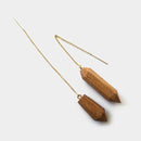 【彦根仏壇】幾木 (井尻彫刻所) びわこのしずく (ピアス／ケヤキ)