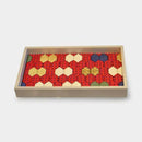 【トレイ】木目込み (漆 茶) M | 江戸木目込み | 柿沼人形