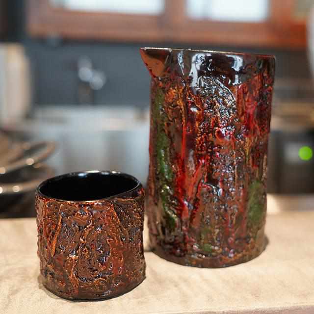 【輪島塗】楽 KOKEMUSU 片口酒器 (3点セット)