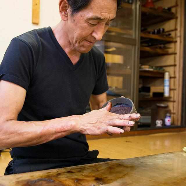 【輪島塗】楽 KOKEMUSU 漆スクリーン 山脈 C