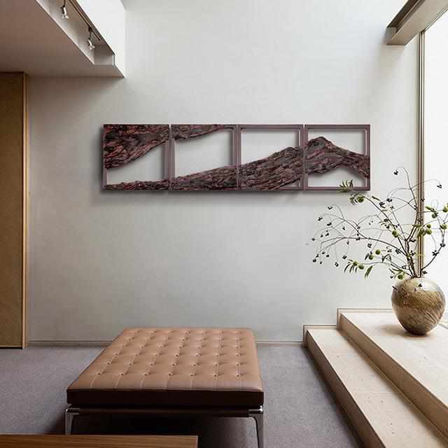 【輪島塗】楽 KOKEMUSU 漆スクリーン 山脈 B