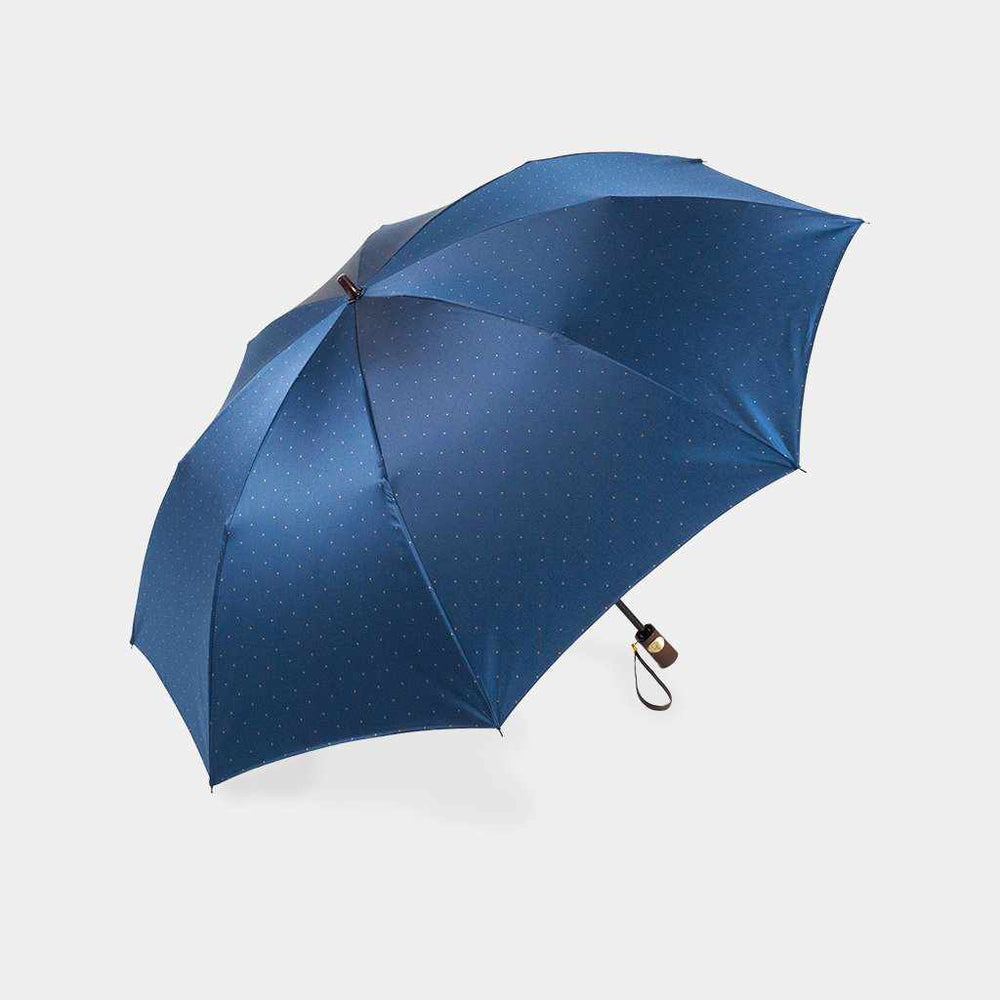 【雨傘】紳士 ピンドット 折りたたみ (ネイビー) | 東京洋傘 | 宮内庁御用達 