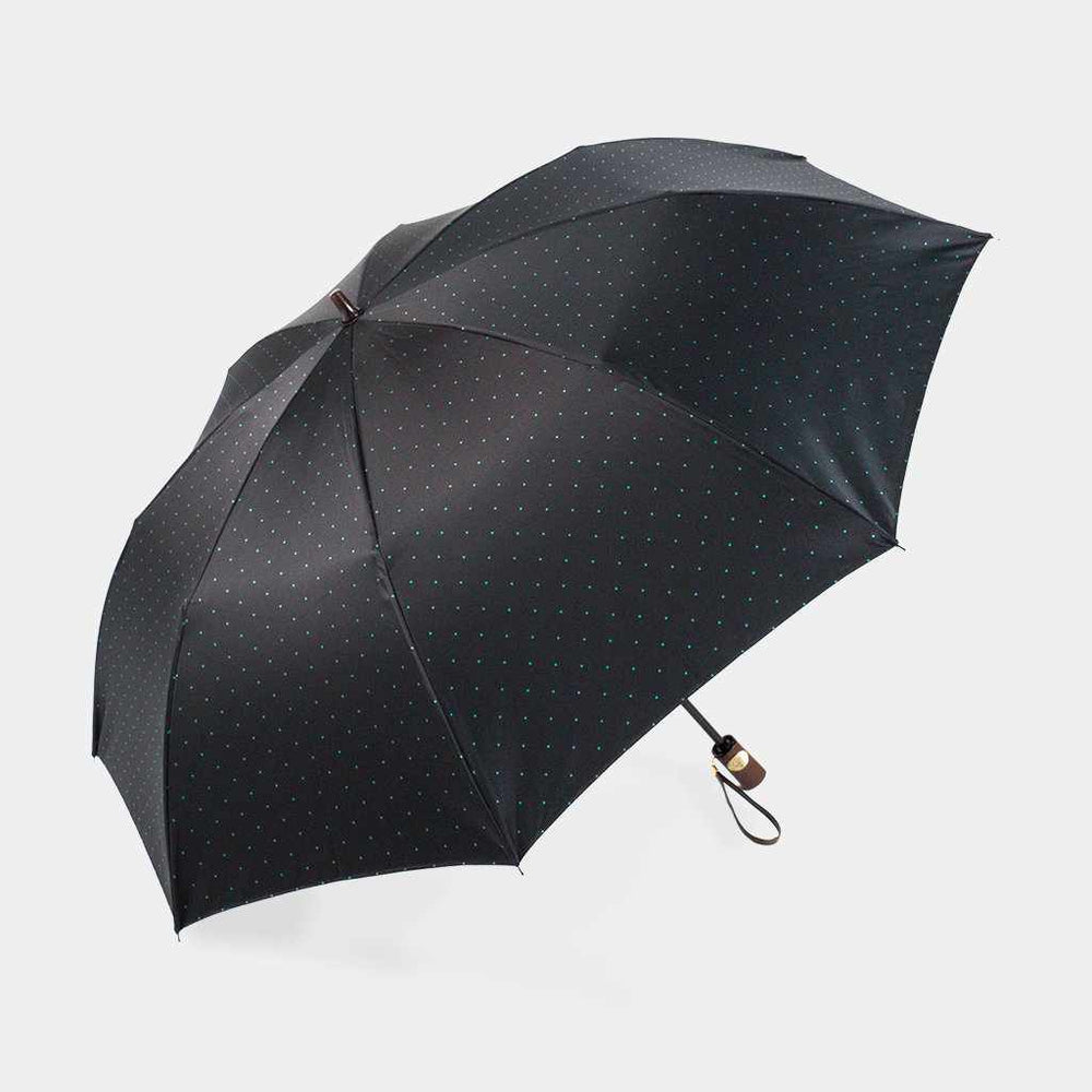 【雨傘】紳士 ピンドット 折りたたみ (ブラック) | 東京洋傘 | 宮内庁御用達