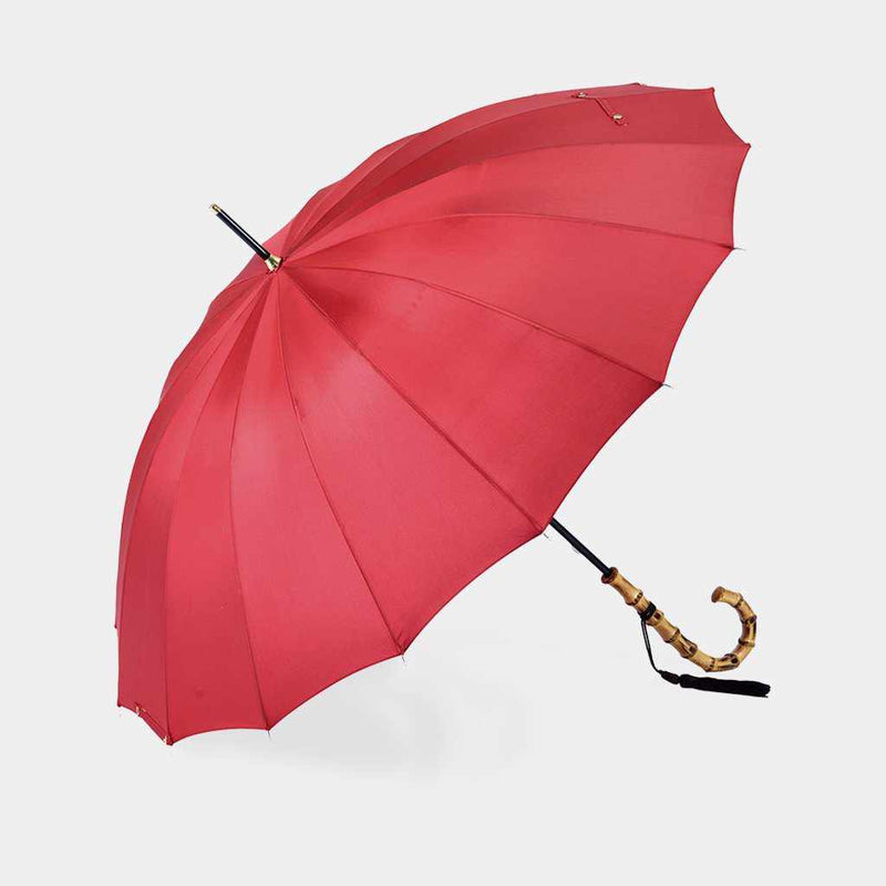 【雨傘】婦人 トラッド 16 カーボン (レッド) | 東京洋傘 | 宮内庁御用達 前原光榮傘商店
