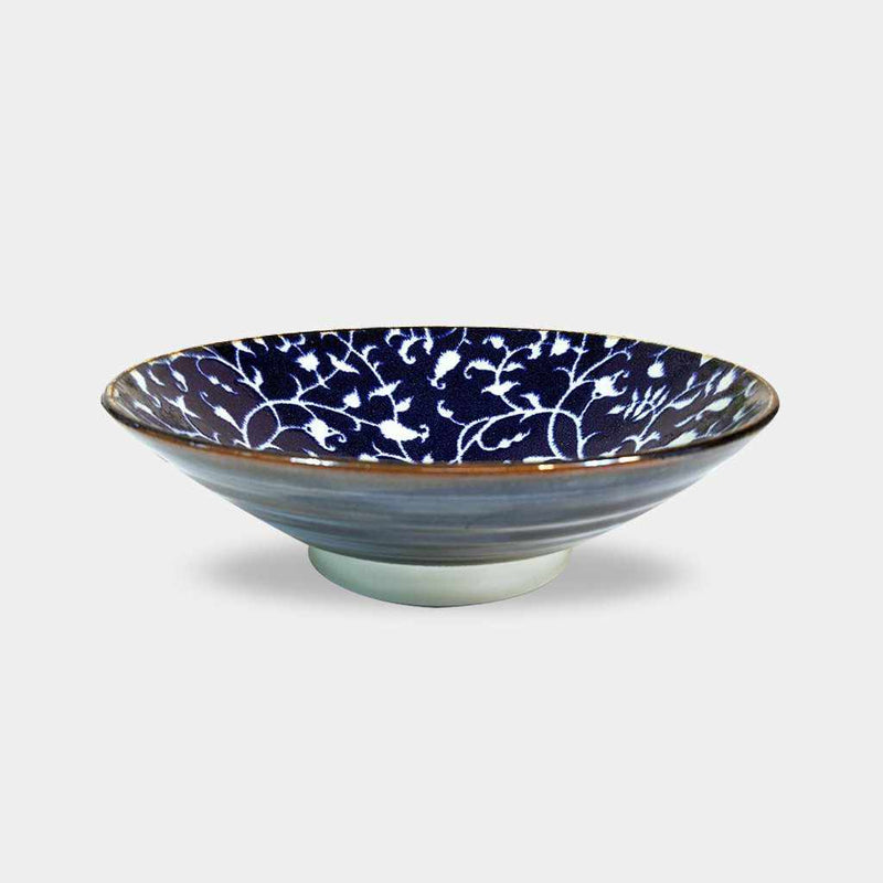 【美濃焼】マルモ加藤陶器 おふけ花唐草 8.0めん鉢